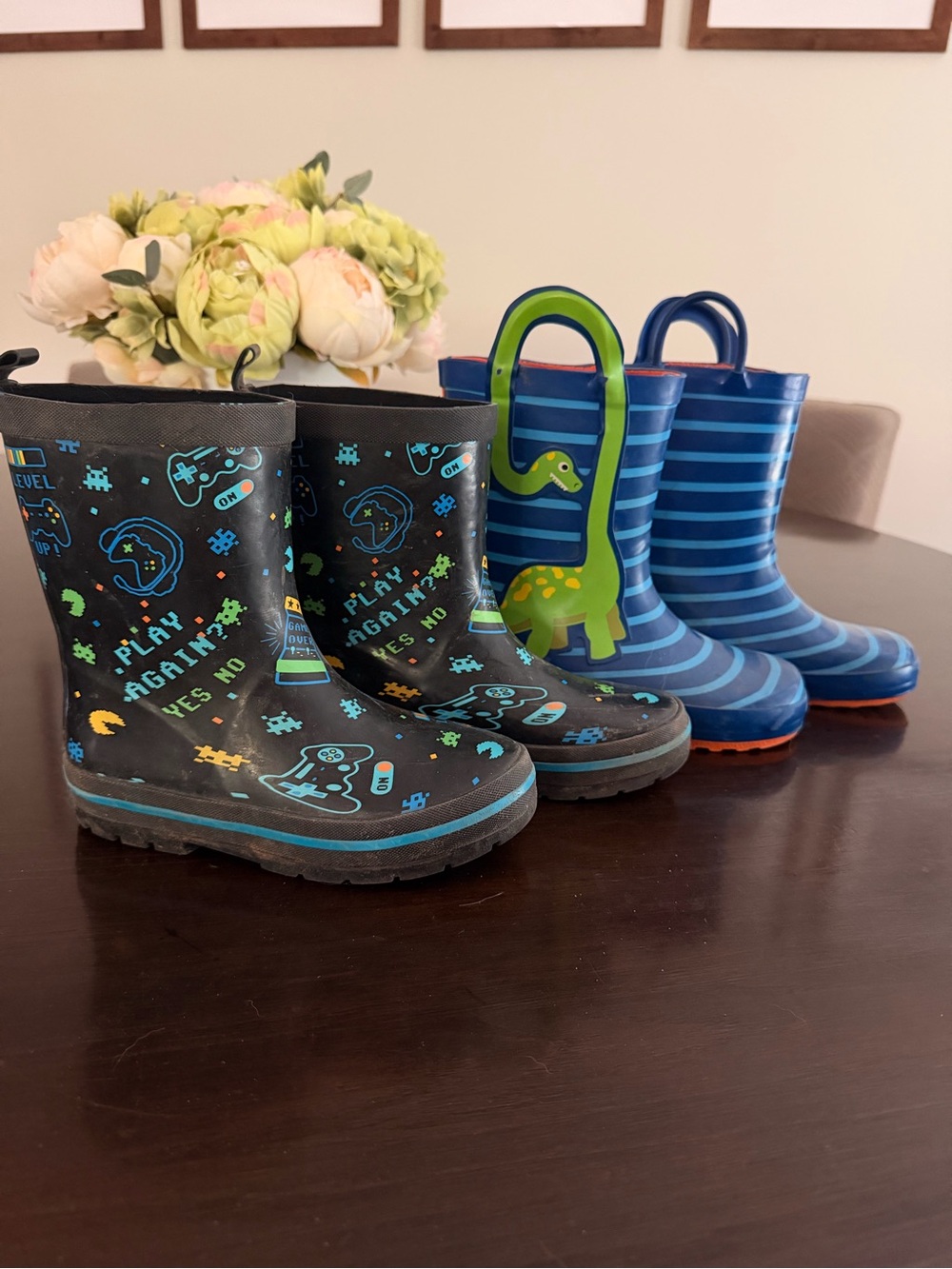 Used Kids Rain Boots (2 pairs) Size 11/12